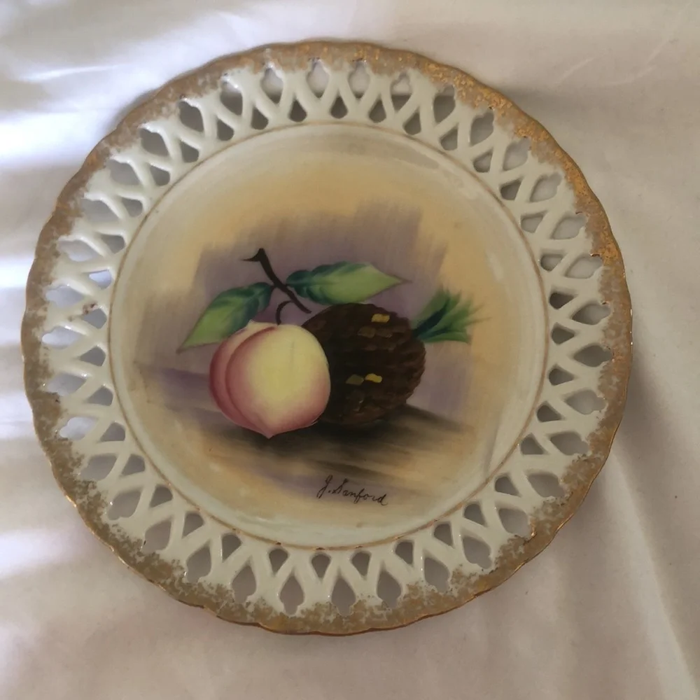 Home peach decoration plate